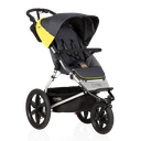 Mountain Buggy terrain stroller in yellow and black solus colour has a reversible black seat liner_solus