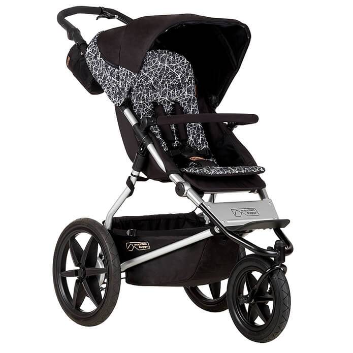Mountain Buggy terrain stroller in black and white graphite colour_graphite