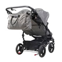 Mountain Buggy luxury duet double stroller back view with matching satchel bag in colour herringbone_herringbone