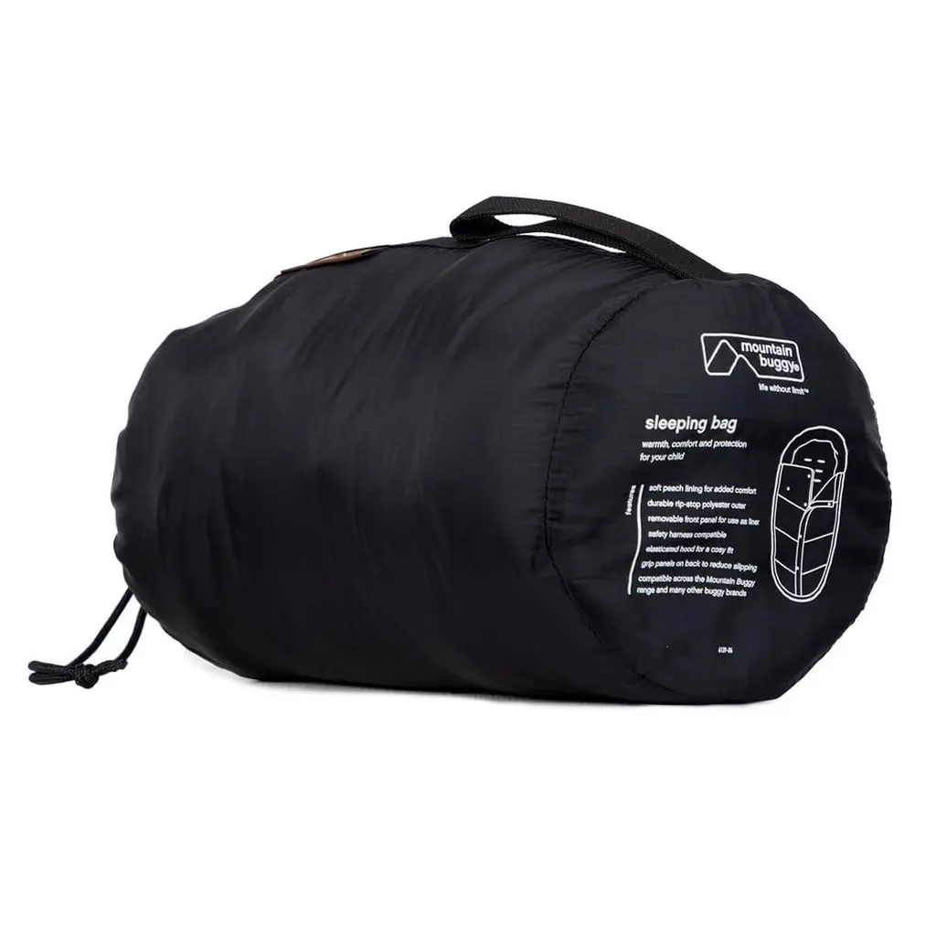 Mountain Buggy durable soft peach lined sleeping bag fully packed in colour grid_grid.webp